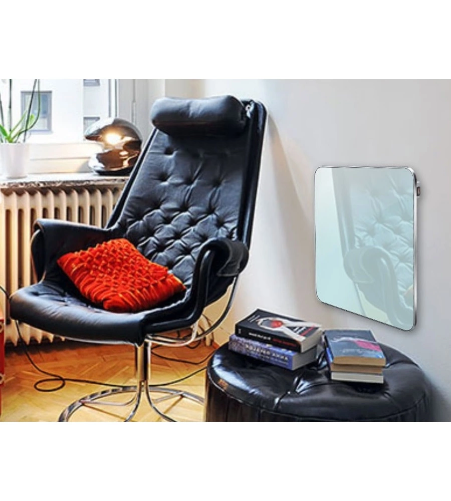 PANNELLO RISCALDANTE DA PARETE "ARIES" IN VETRO BIANCO 450 W